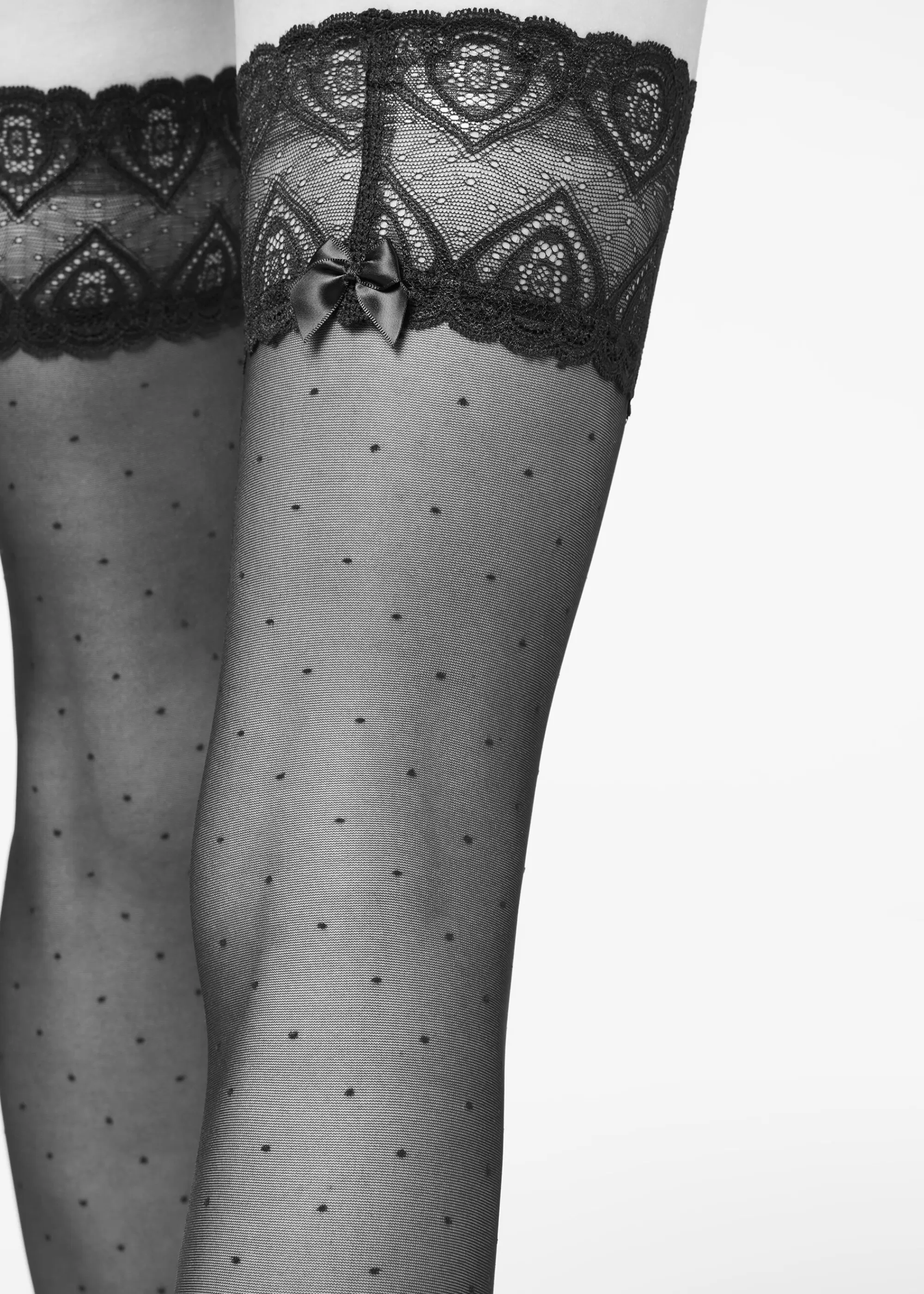 Donna Calzedonia Autoreggenti Velate 30 Denari Micro Pois