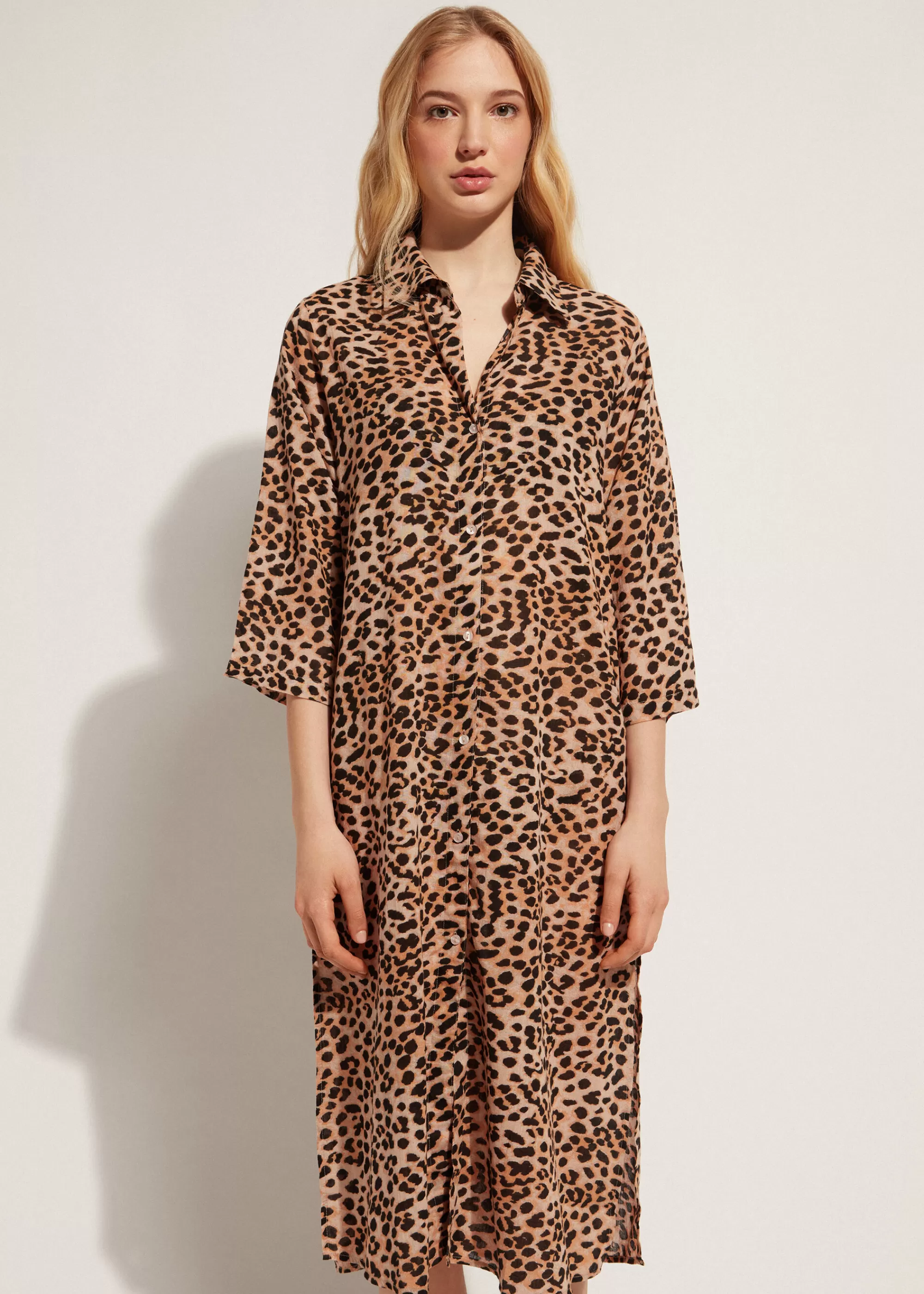 Donna Calzedonia Camicia Midi Fantasia Animalier