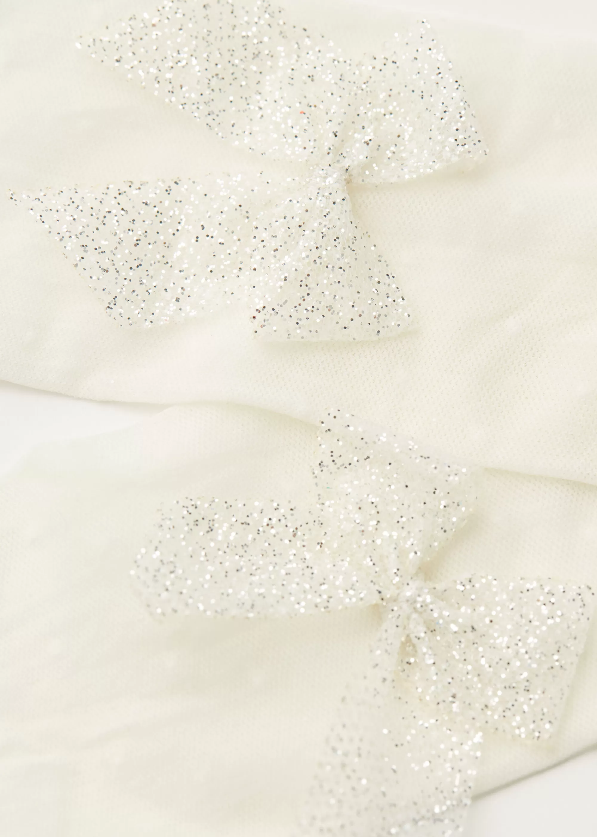 Bambini Calzedonia Collant In Tulle Pois Con Fiocco Glitter Da Bambina