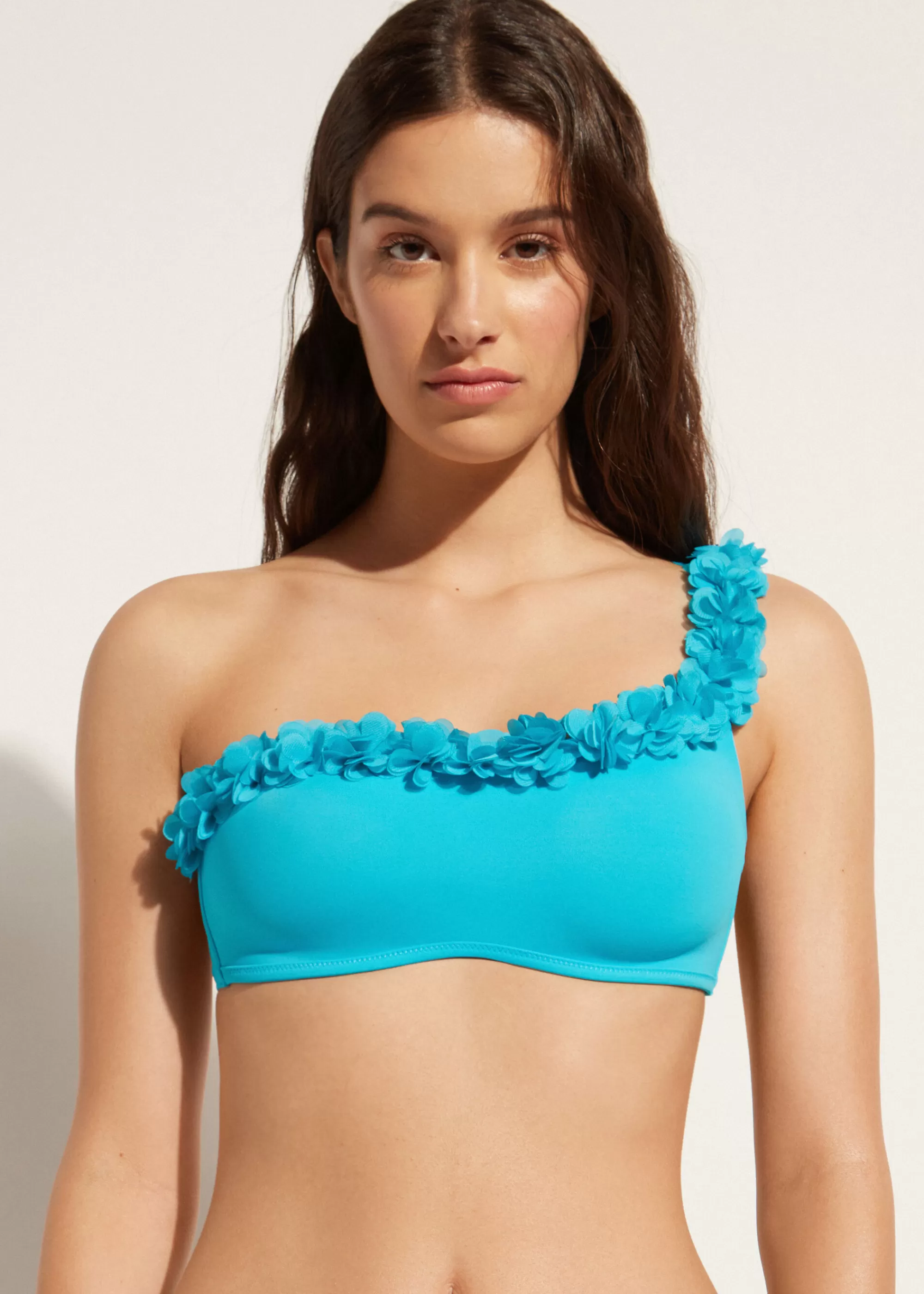 Donna Calzedonia Fascia Monospalla Fiori Costume Honolulu