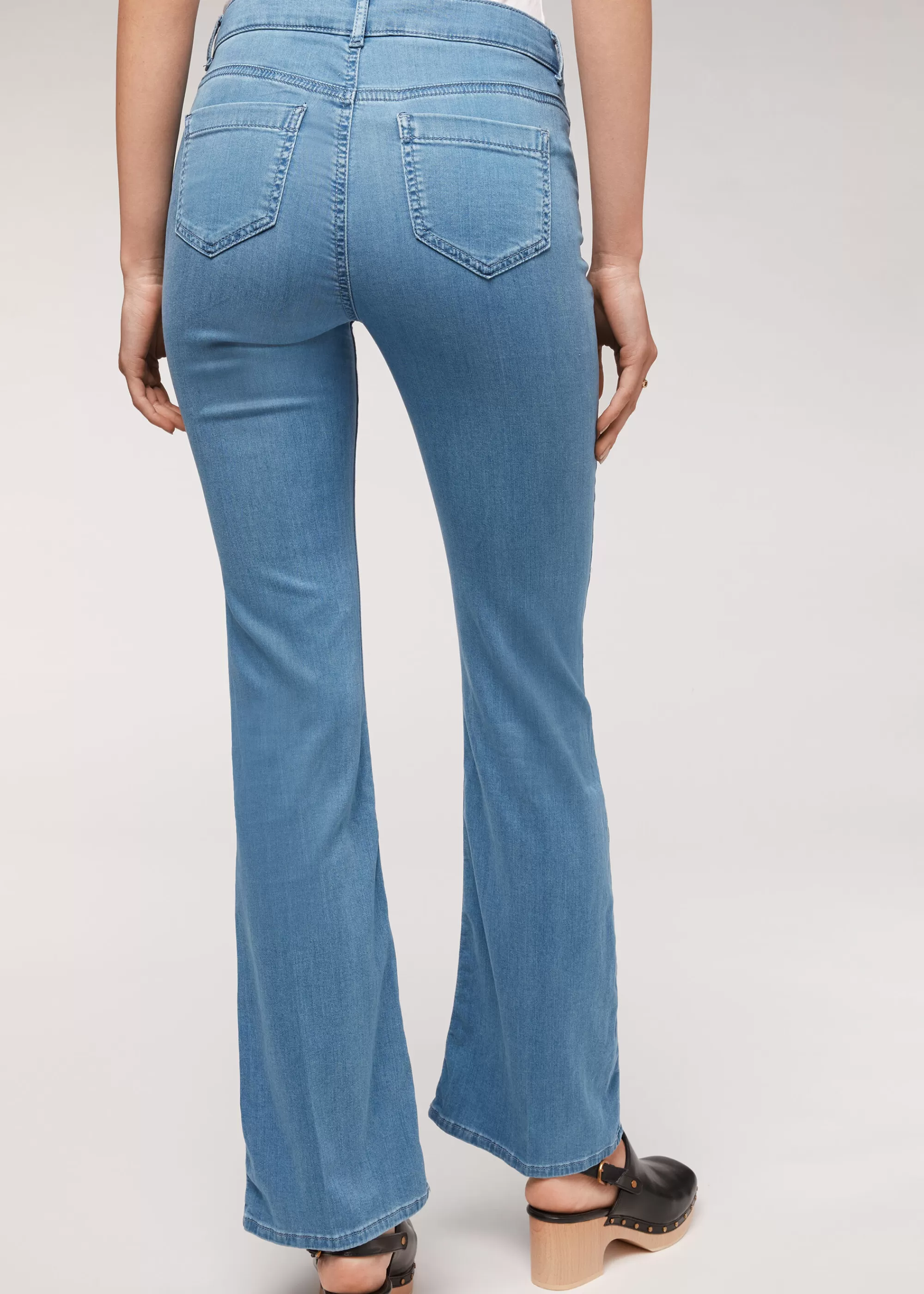 Donna Calzedonia Jeans A Zampa Light Denim Eco