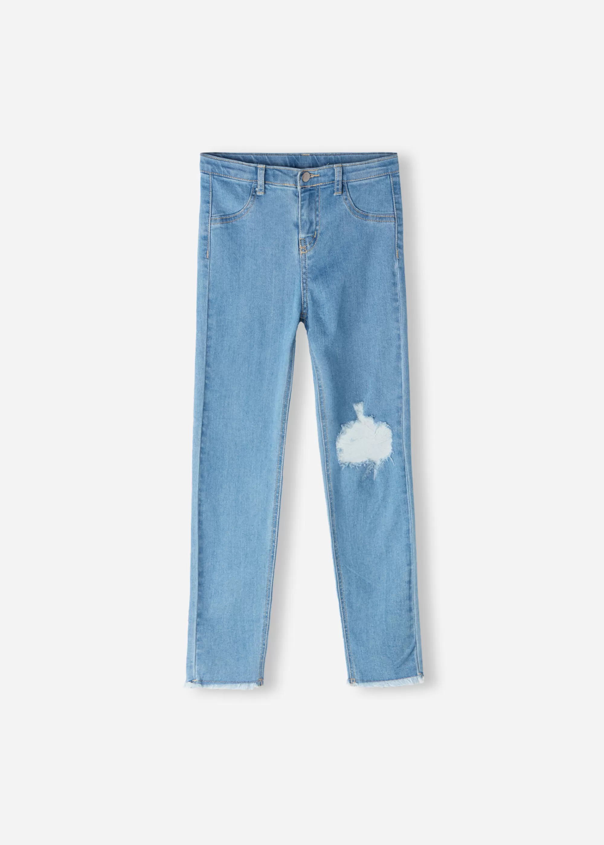 Bambini Calzedonia Jeans Skinny Elasticizzato Con Strappi Da Bambina