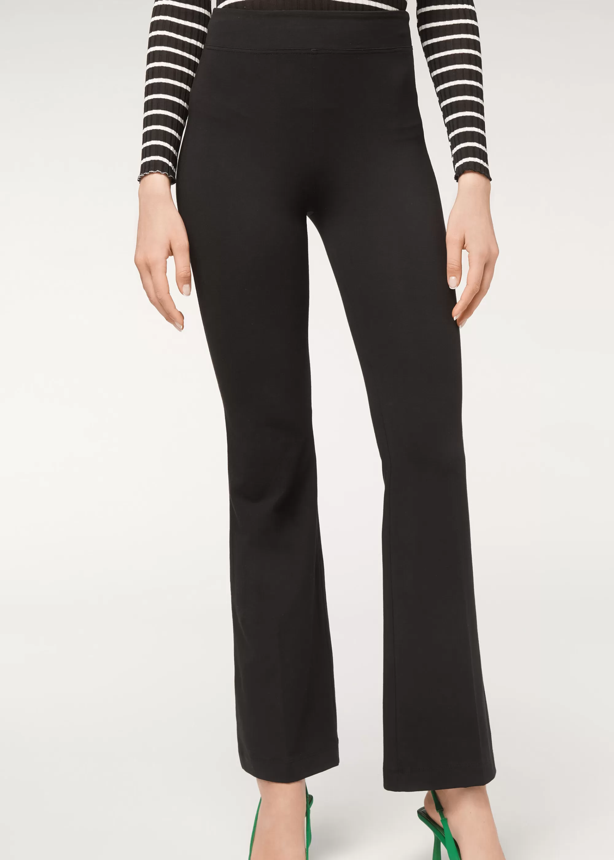 Donna Calzedonia Leggings A Zampa In Cotone Supima Ultra Light