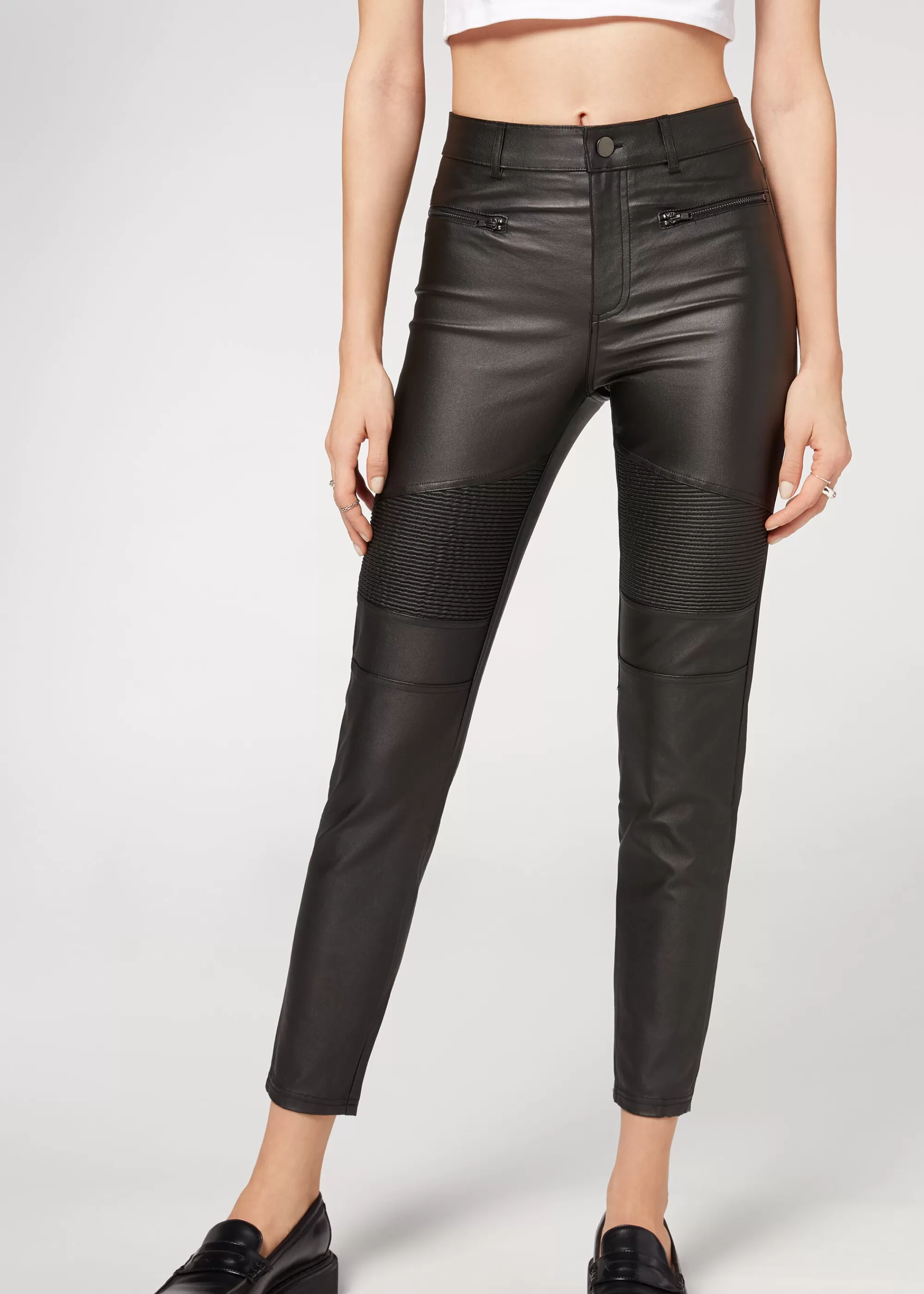 Donna Calzedonia Leggings Biker Skinny Spalmato