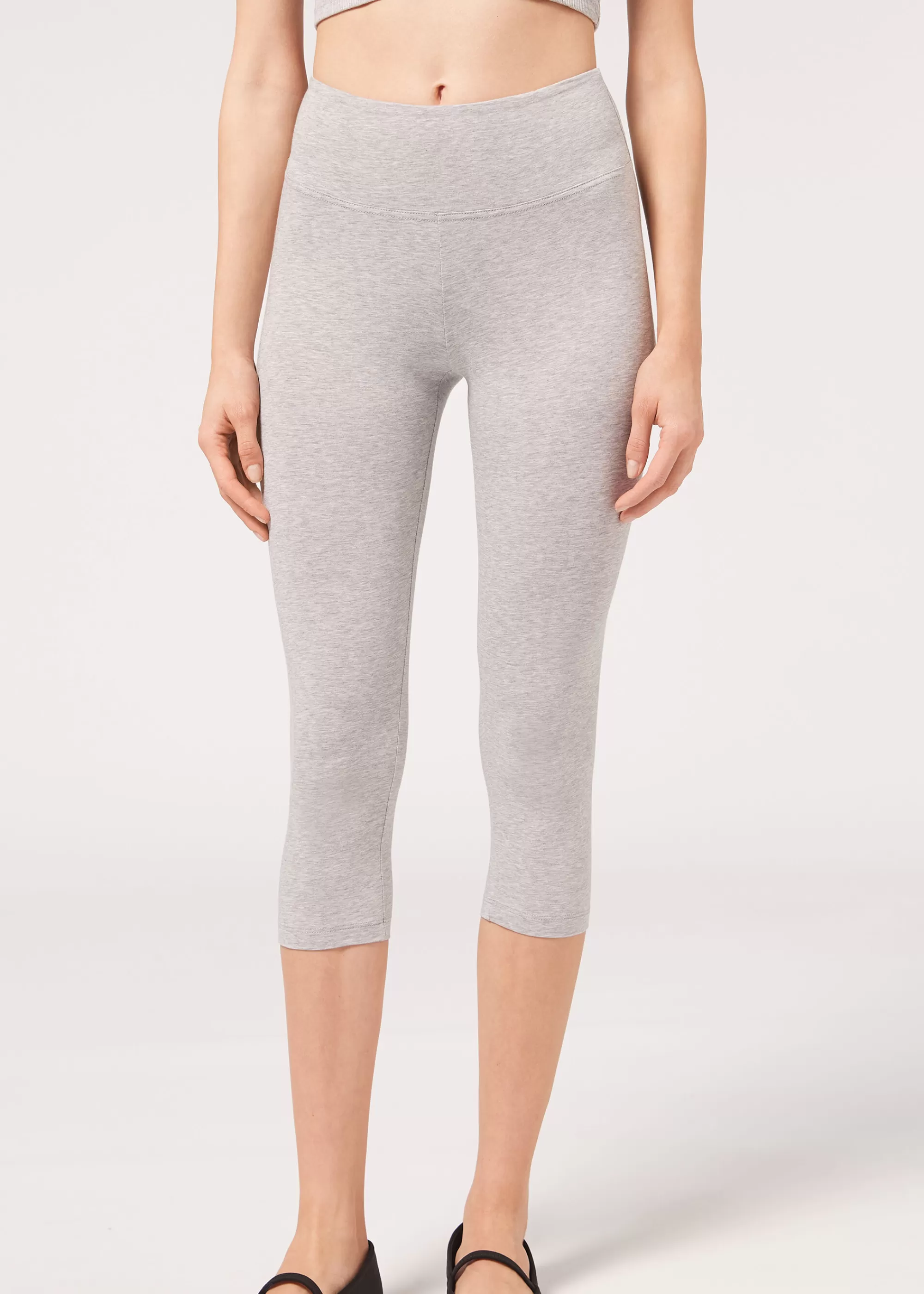 Donna Calzedonia Leggings Capri In Cotone Supima