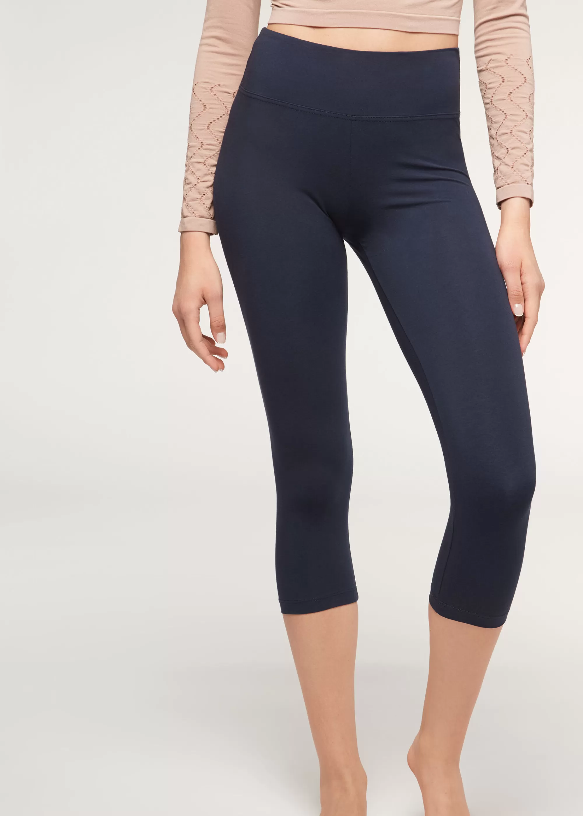 Donna Calzedonia Leggings Capri In Cotone Supima