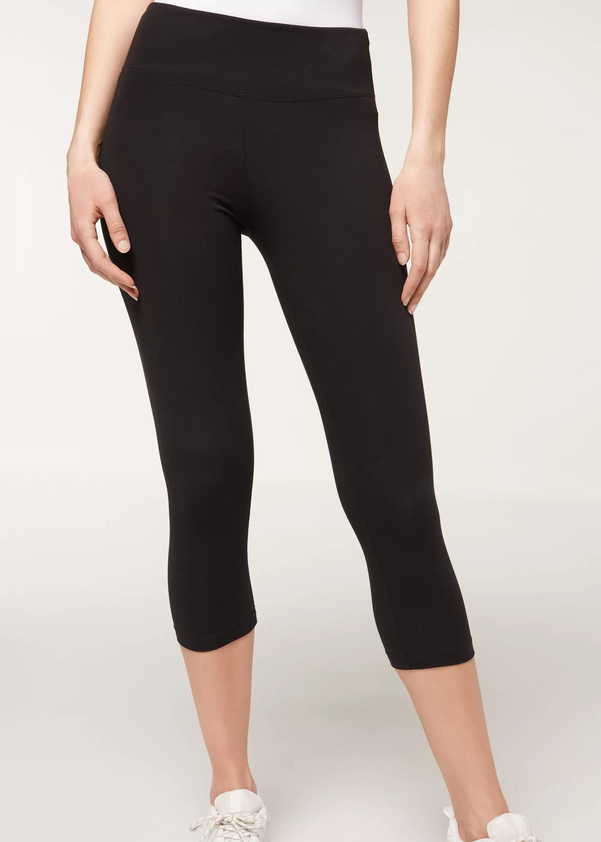 Donna Calzedonia Leggings Capri In Cotone Supima