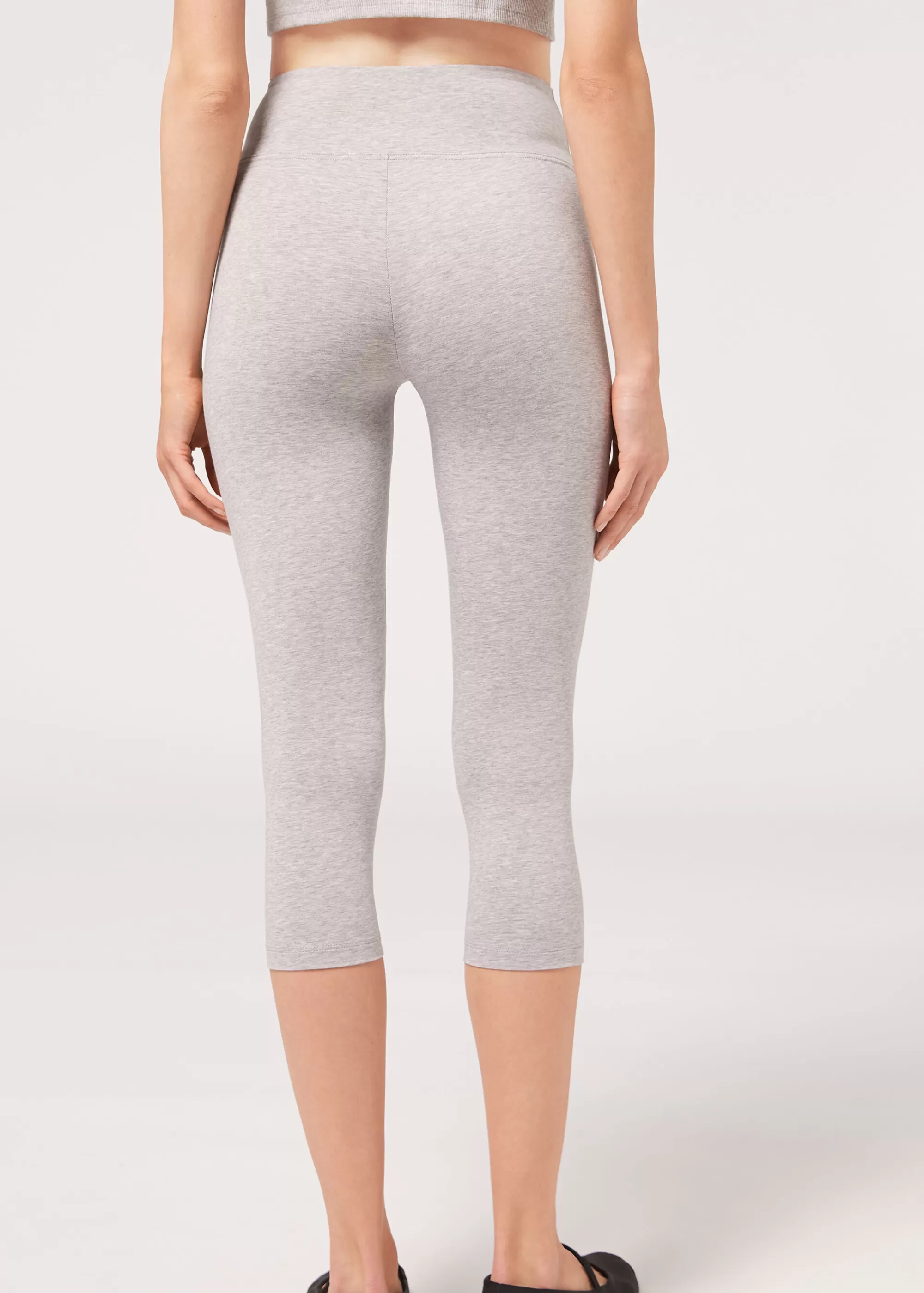 Donna Calzedonia Leggings Capri In Cotone Supima