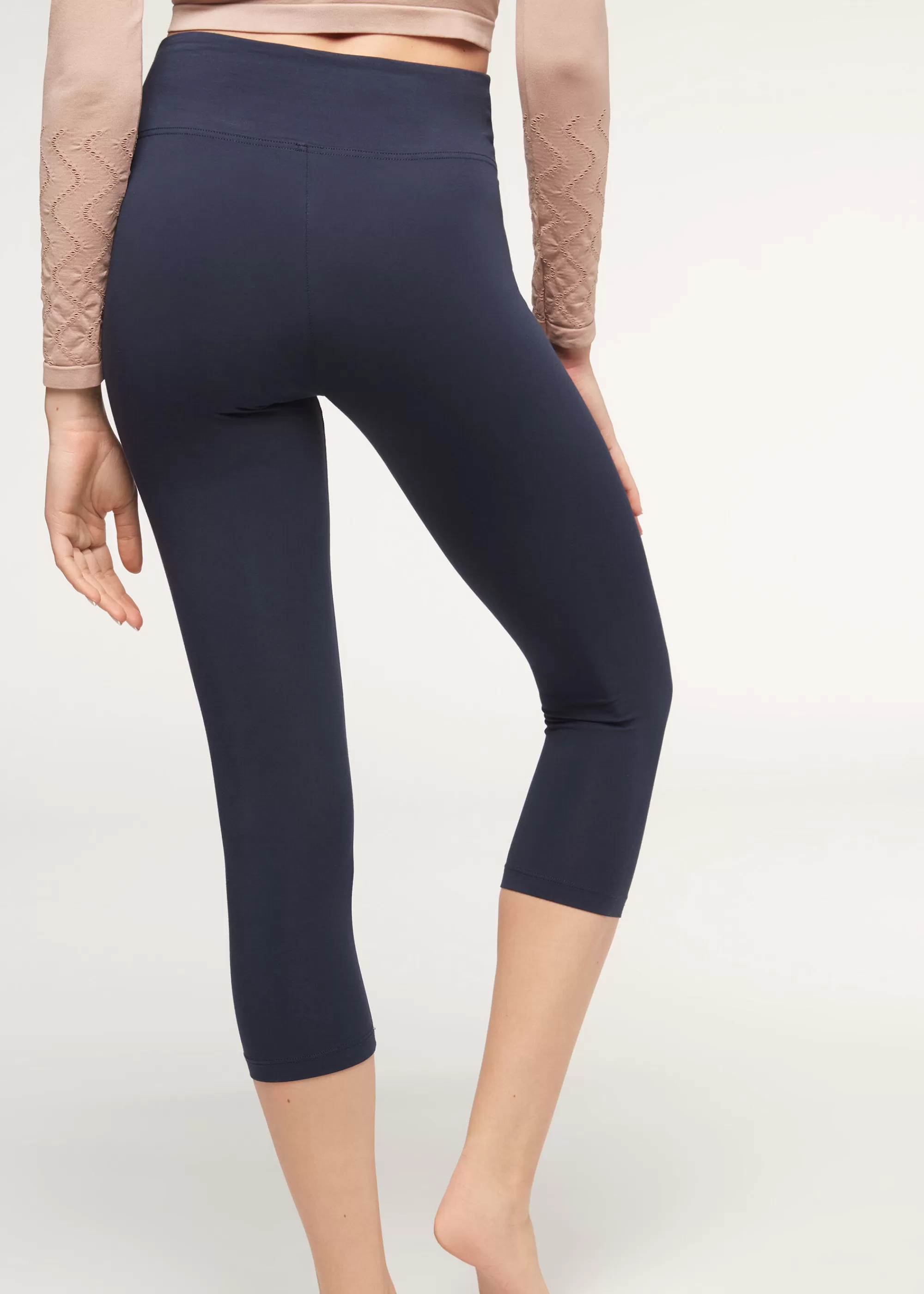 Donna Calzedonia Leggings Capri In Cotone Supima