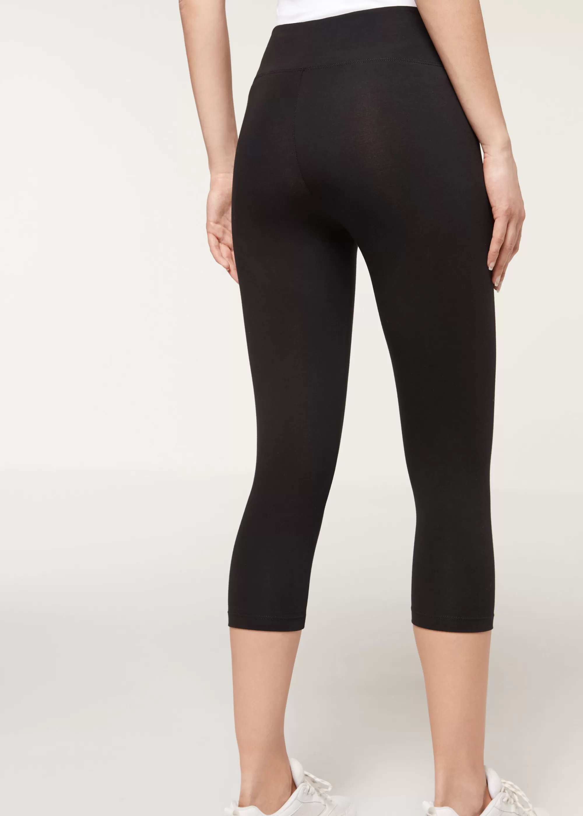 Donna Calzedonia Leggings Capri In Cotone Supima