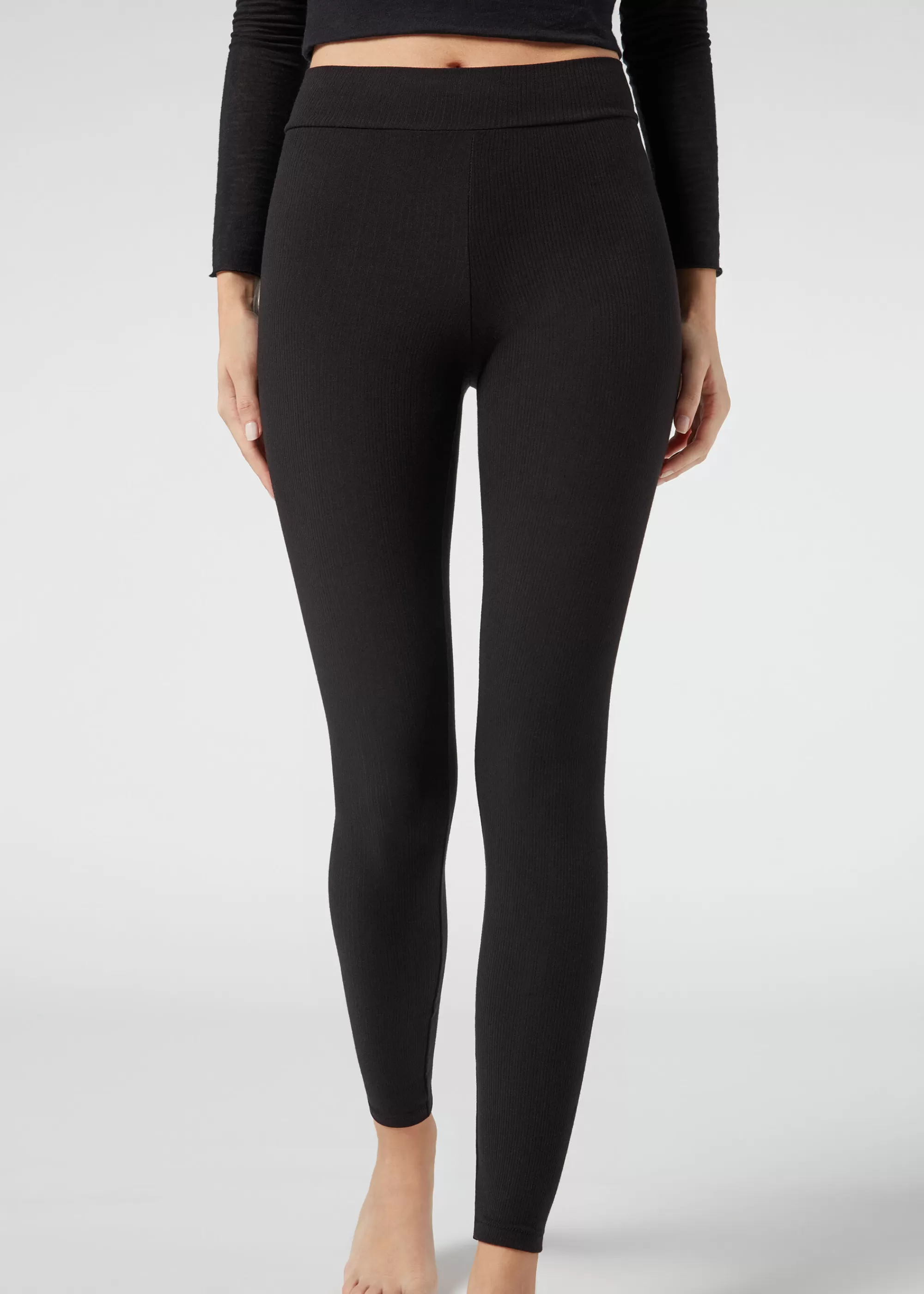 Donna Calzedonia Leggings Con Cashmere A Coste