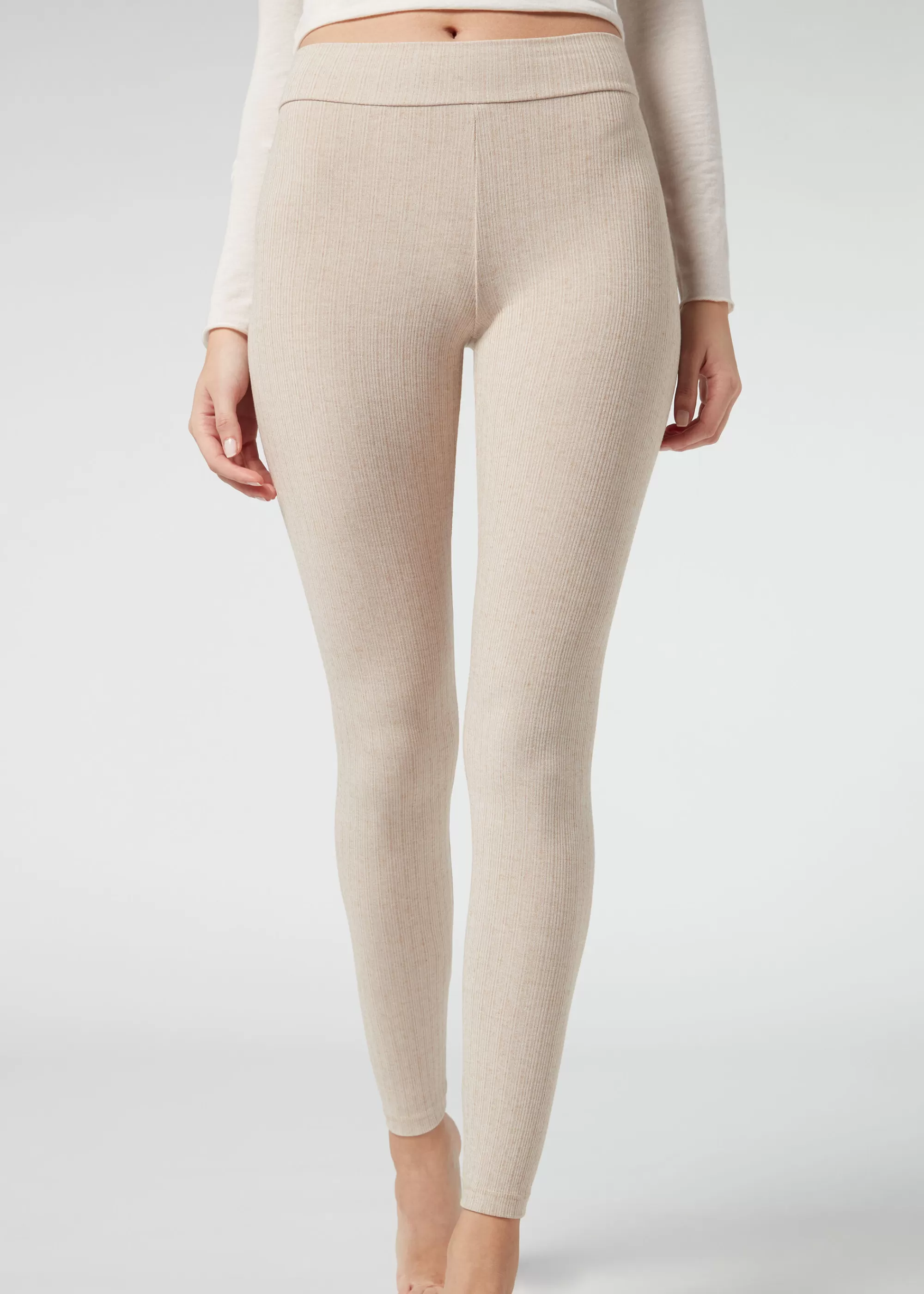 Donna Calzedonia Leggings Con Cashmere A Coste