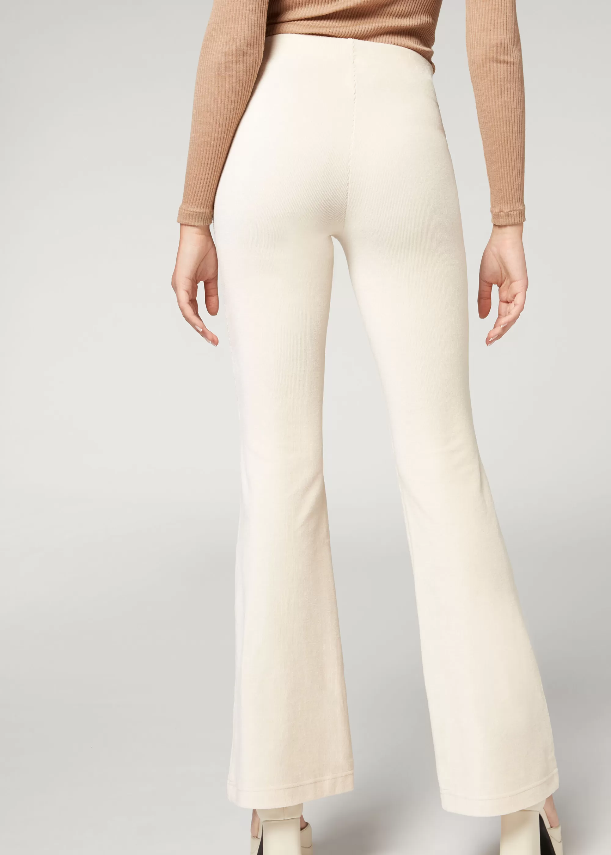 Donna Calzedonia Leggings Flare Velluto Millerighe