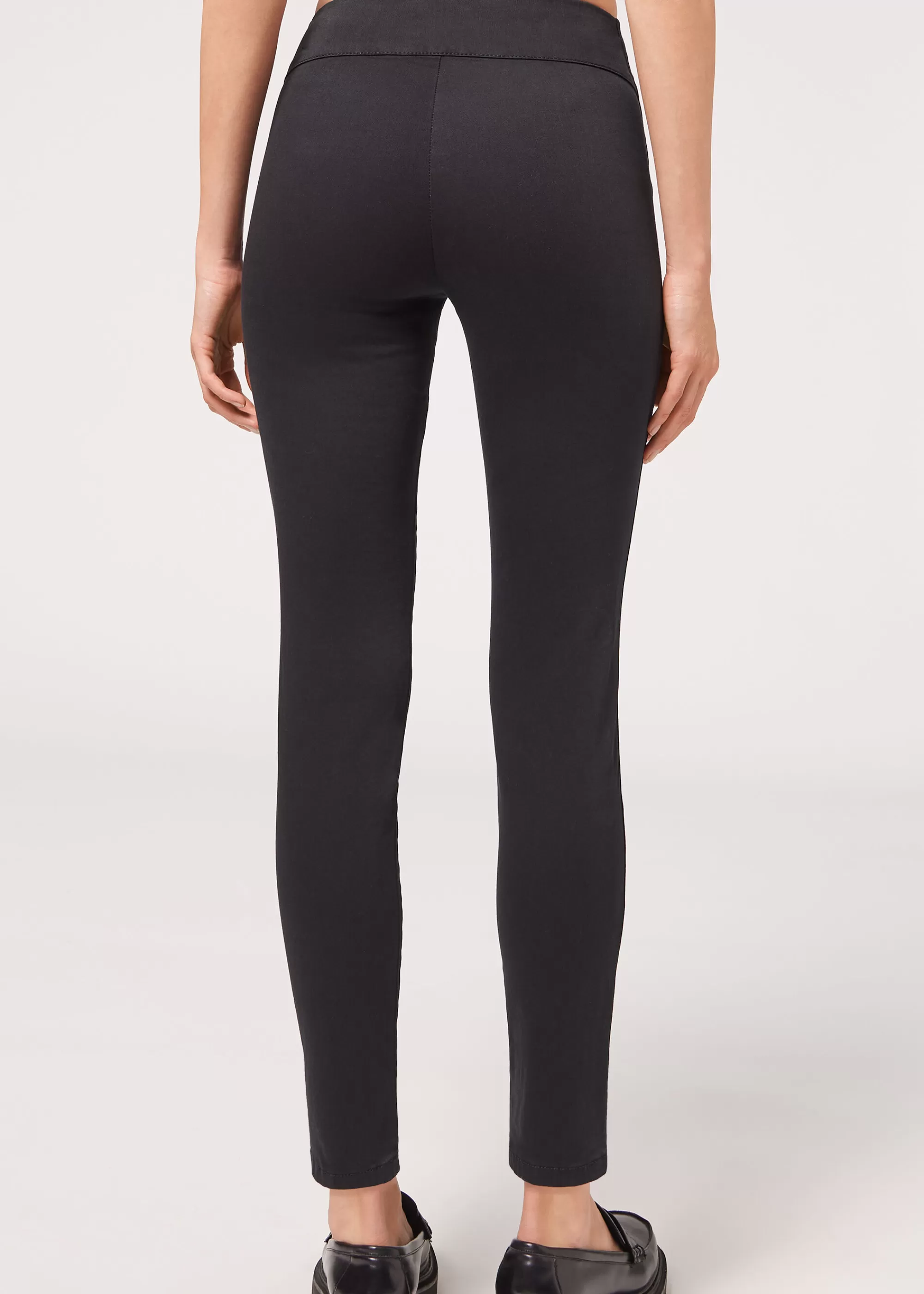 Donna Calzedonia Leggings In Denim Skinny A Vita Alta