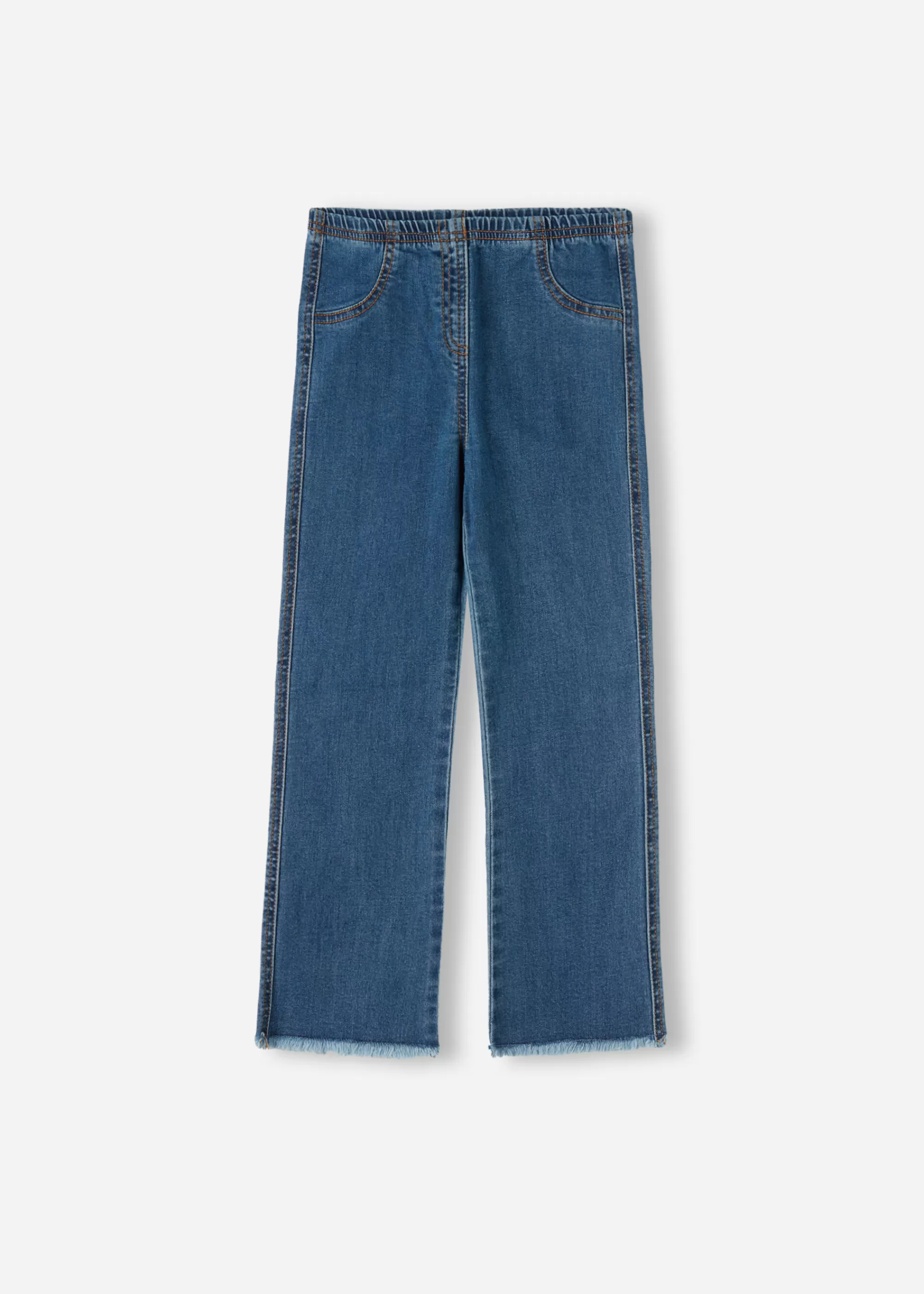 Bambini Calzedonia Leggings In Jeans A Zampa Cropped Da Bambina