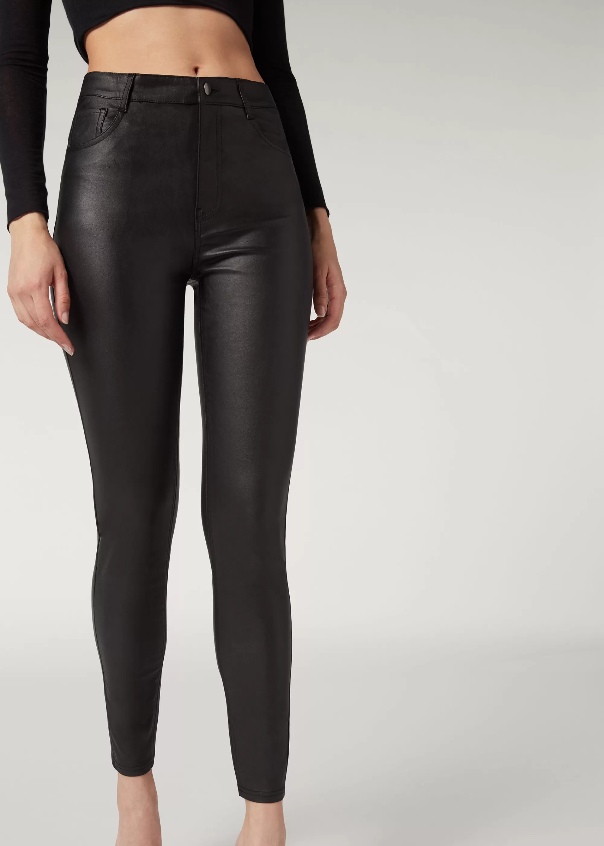 Donna Calzedonia Leggings Skinny Effetto Pelle