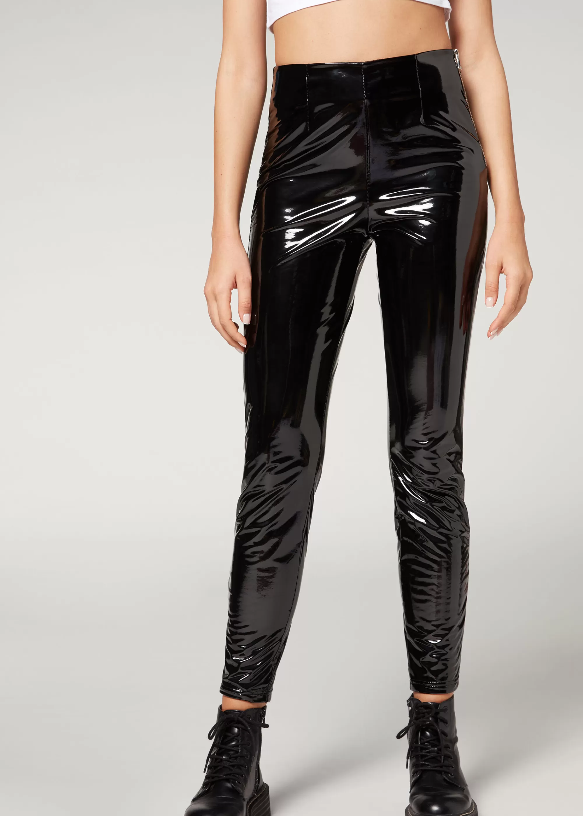 Donna Calzedonia Leggings Skinny In Vinile Thermal