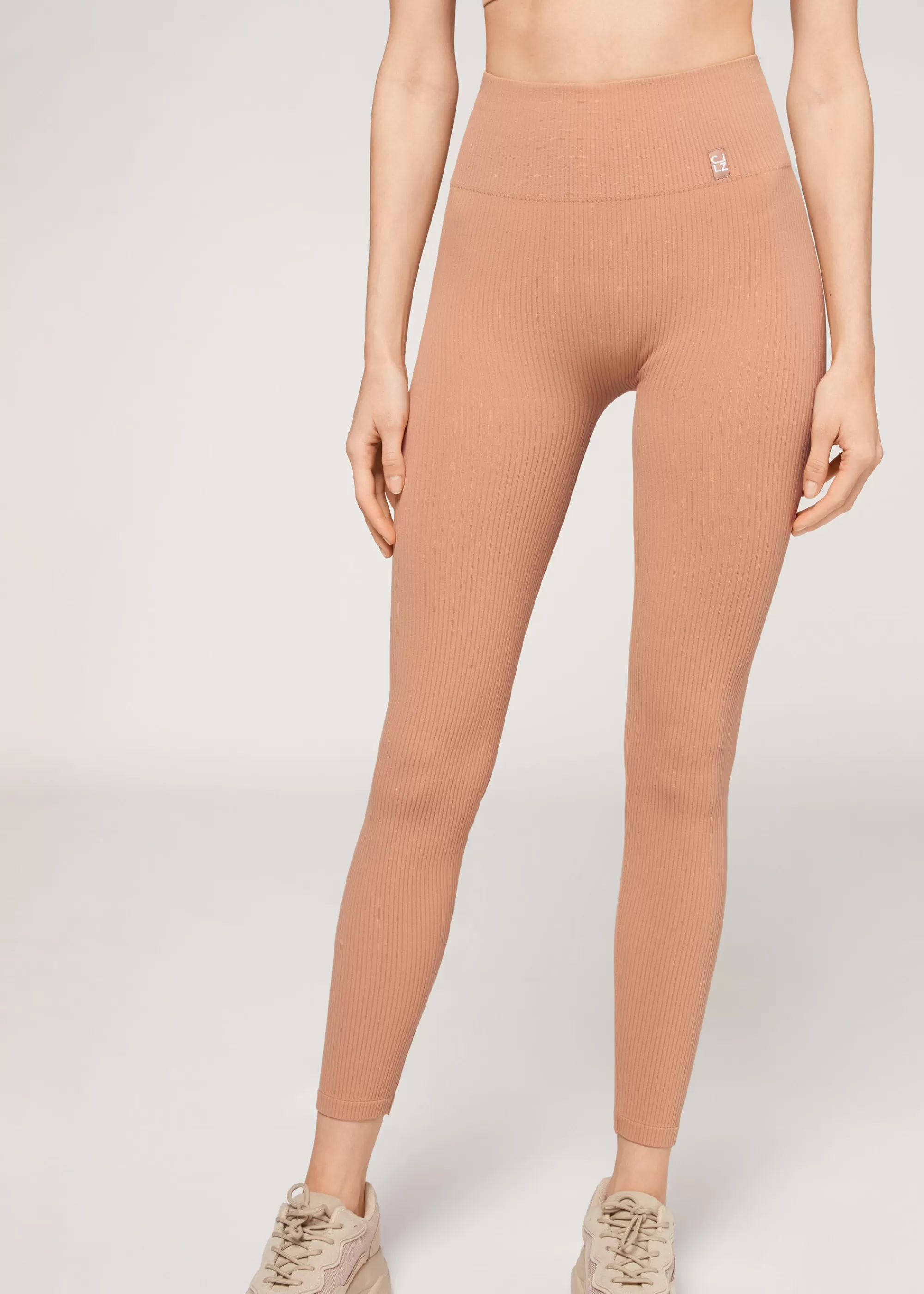 Donna Calzedonia Leggings Sportivo In Seamless A Coste Sottili