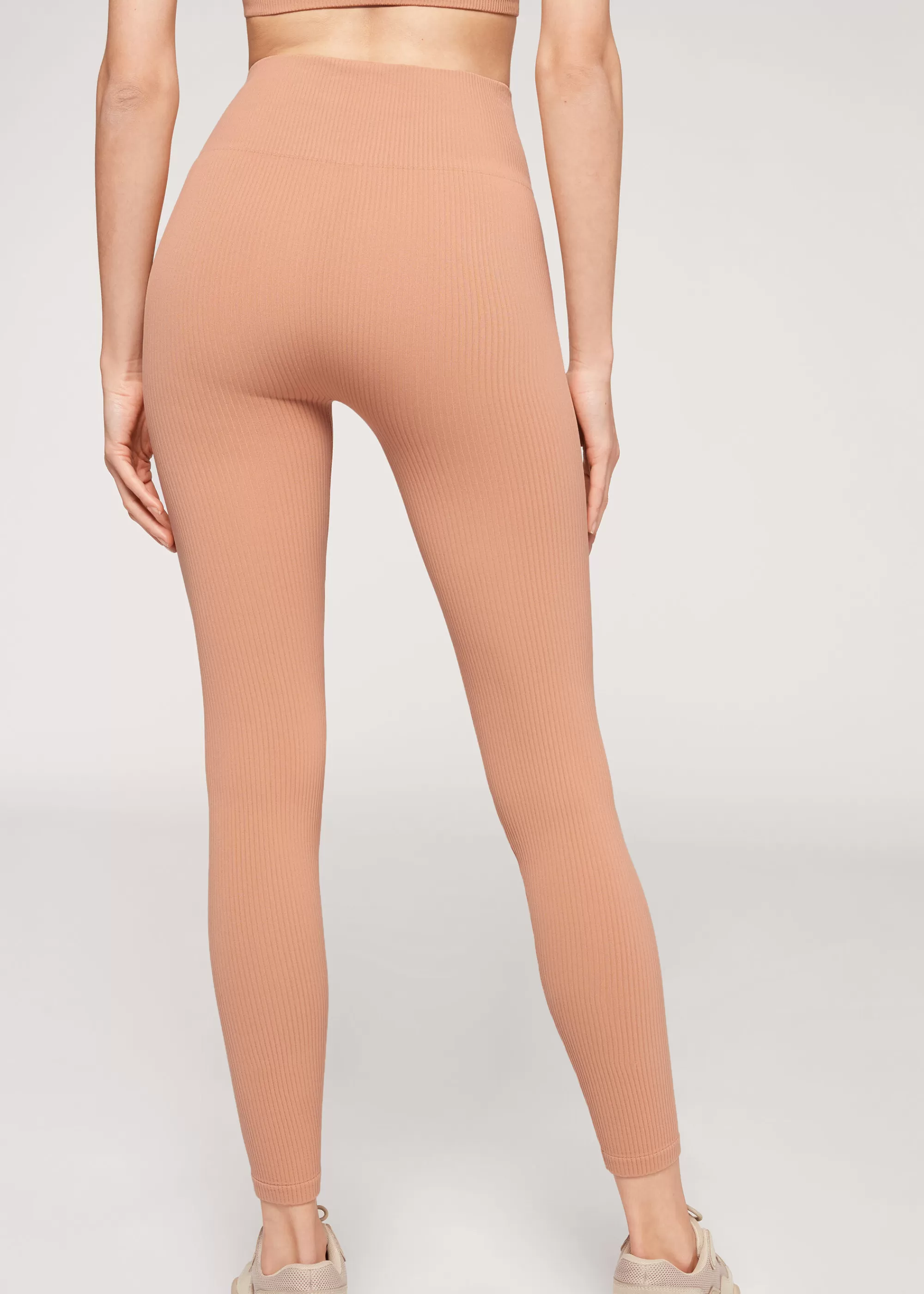 Donna Calzedonia Leggings Sportivo In Seamless A Coste Sottili