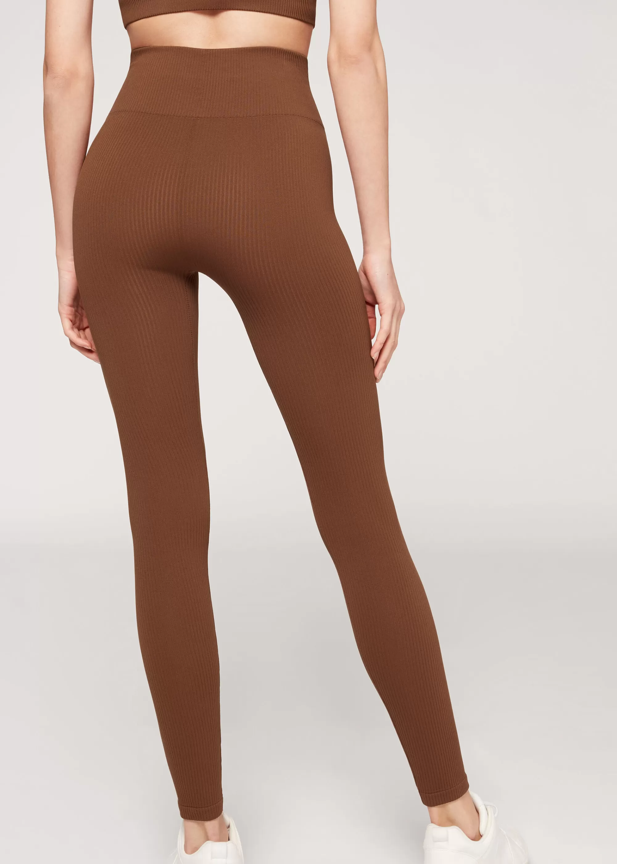 Donna Calzedonia Leggings Sportivo In Seamless A Coste Sottili